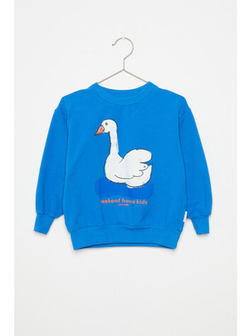 Weekend House Kids Swan Sweatshirt - Azulin