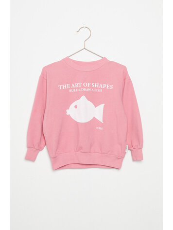 Weekend House Kids Fish Shape Sweatshirt - Pink