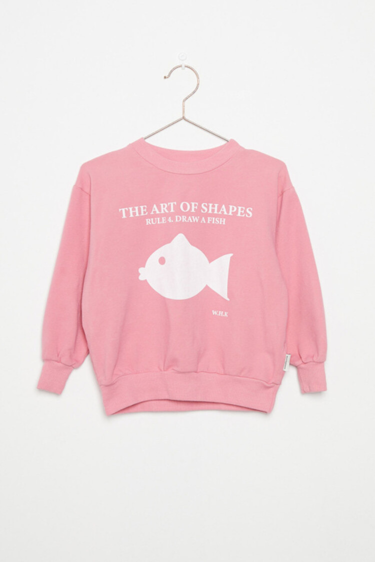 Weekend House Kids Fish Shape Sweatshirt - Pink