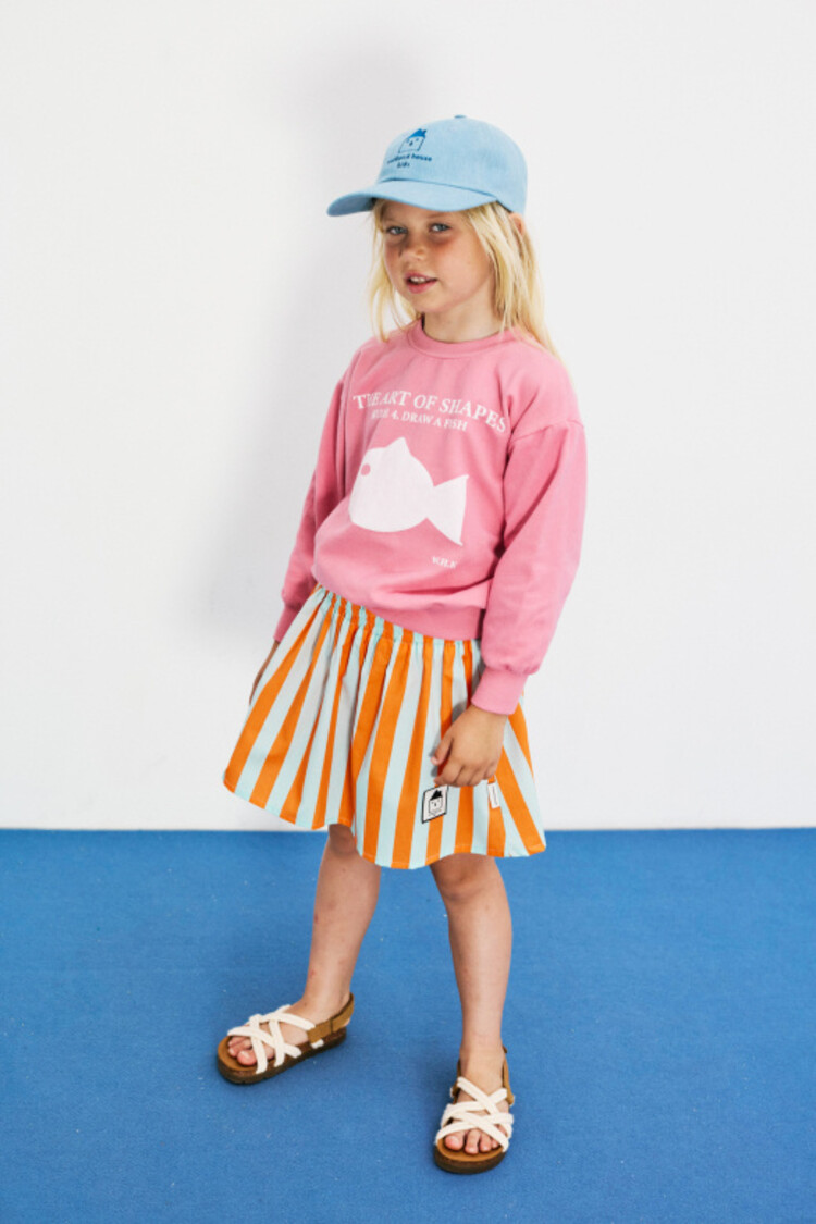 Weekend House Kids Fish Shape Sweatshirt - Pink