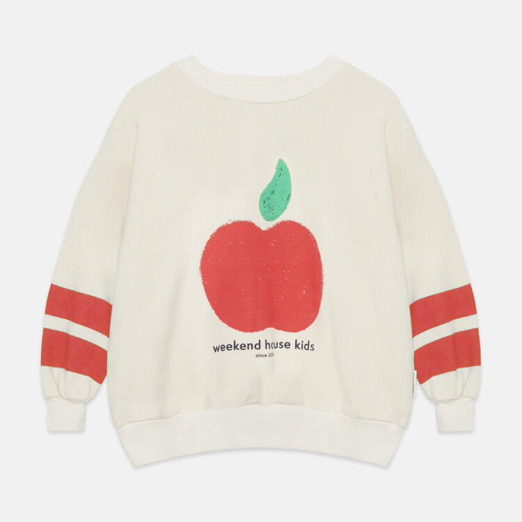 Weekend House Kids Apple Shape Sweatshirt - Ecru