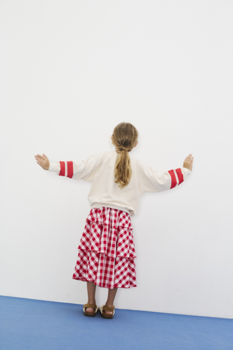 Weekend House Kids Apple Shape Sweatshirt - Ecru