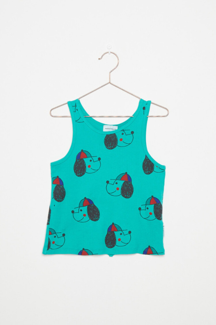 Weekend House Kids Happy Dog Tank T-shirt - Green