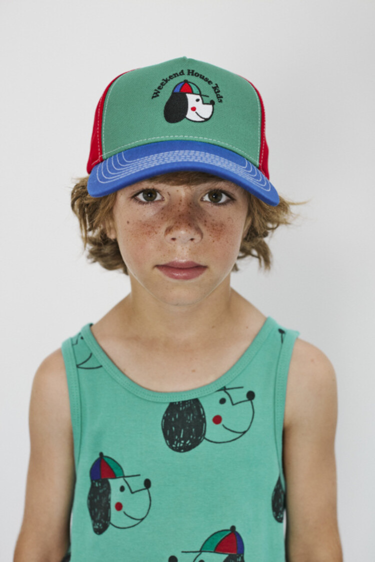 Weekend House Kids Happy Dog Tank T-shirt - Green