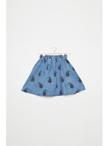 Weekend House Kids Happy Dog Short Skirt - Denim