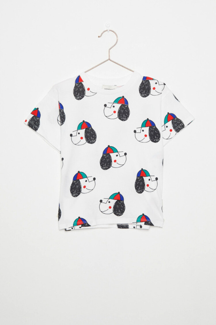 Weekend House Kids Happy Dog All Over T-shirt - White