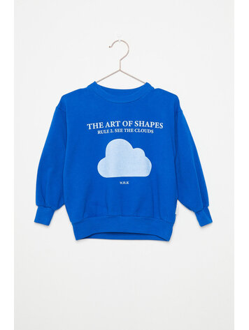 Weekend House Kids Cloud Shape Sweatshirt - Nautical Blue