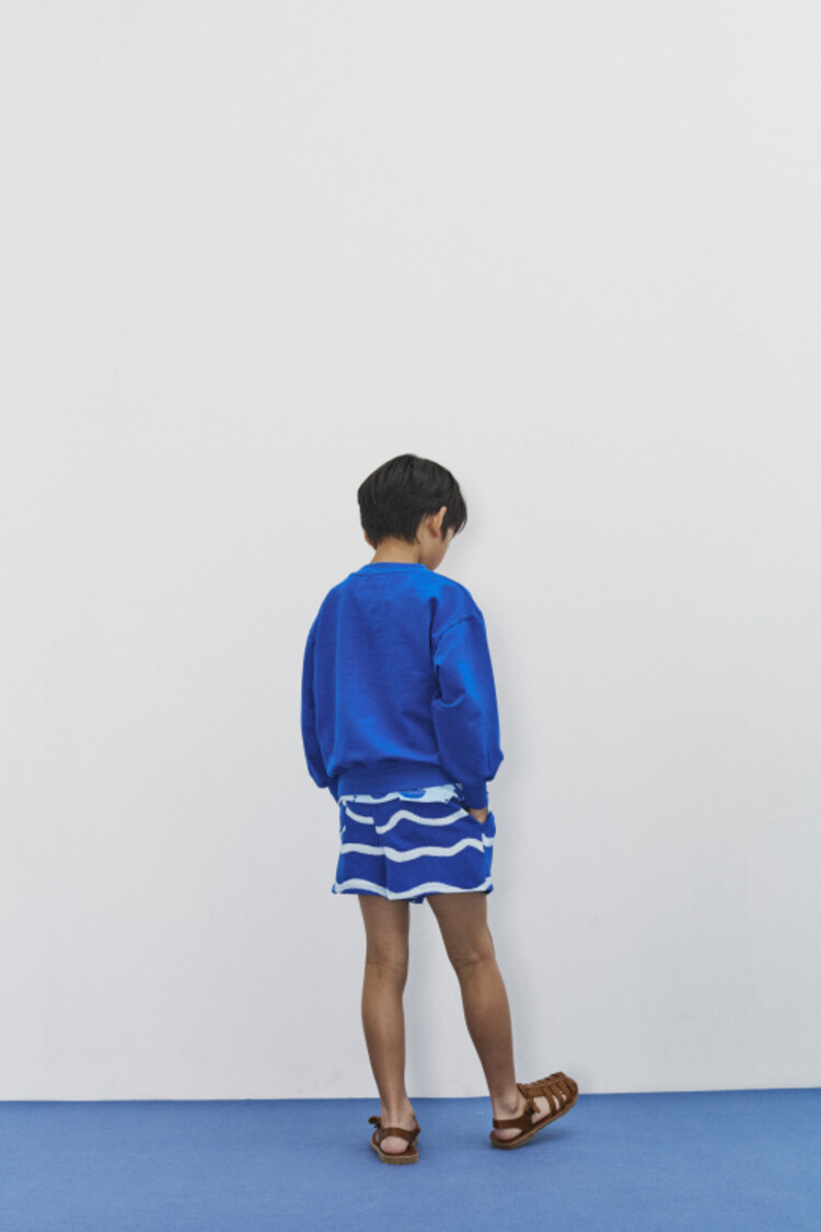 Weekend House Kids Cloud Shape Sweatshirt - Nautical Blue