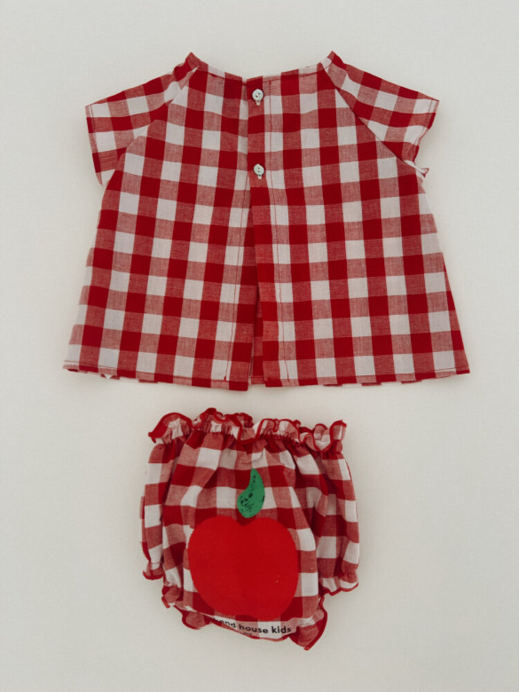 Weekend House Kids Apple Baby Set - Red/White