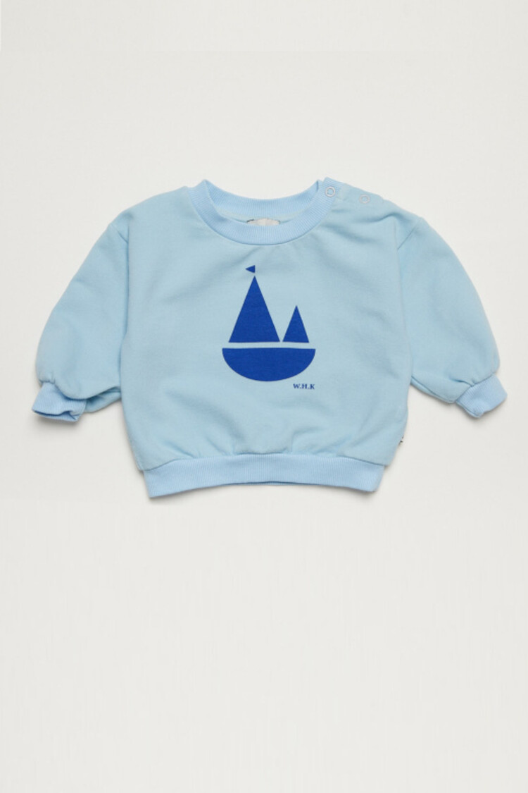 Weekend House Kids Boat Baby Sweatshirt - Celeste