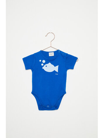 Weekend House Kids Fish Shape Baby Body - Nautical Blue