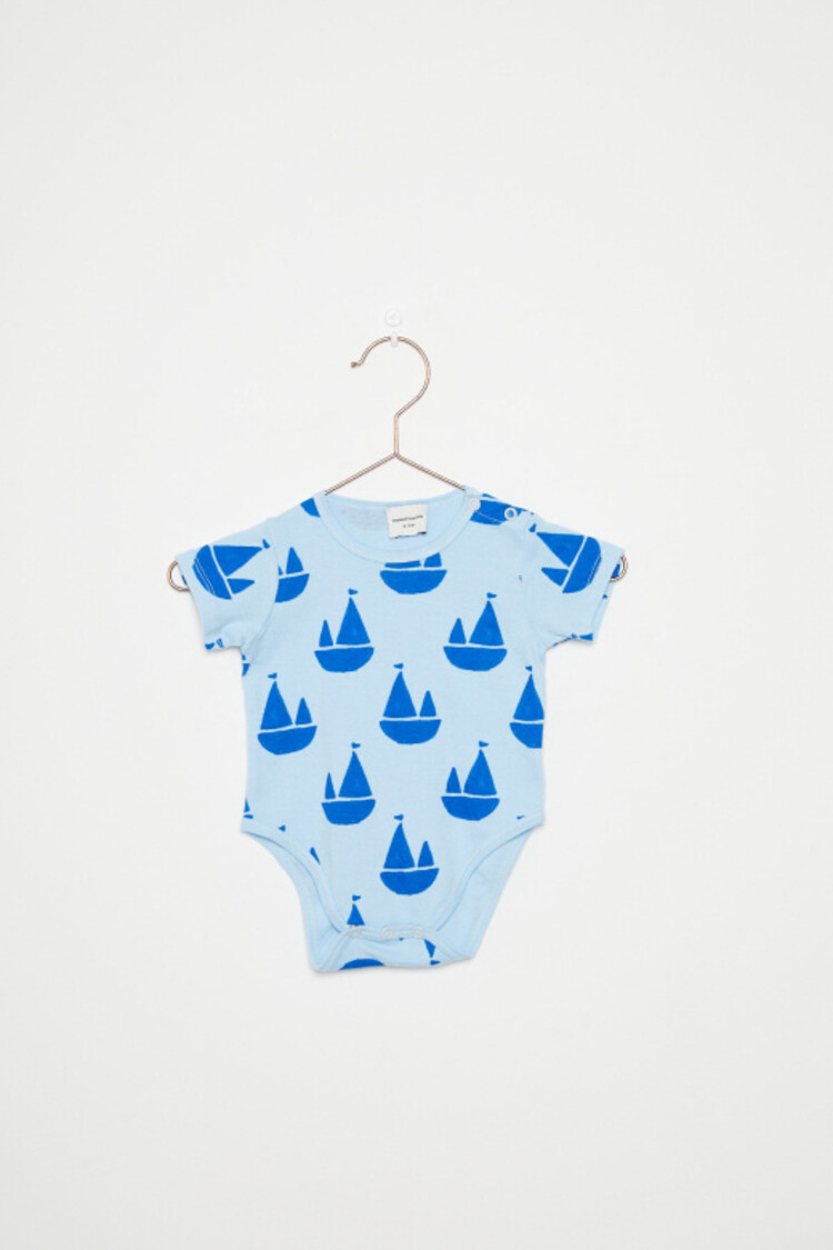 Weekend House Kids Boat Shapes All Over Baby Body - Celeste