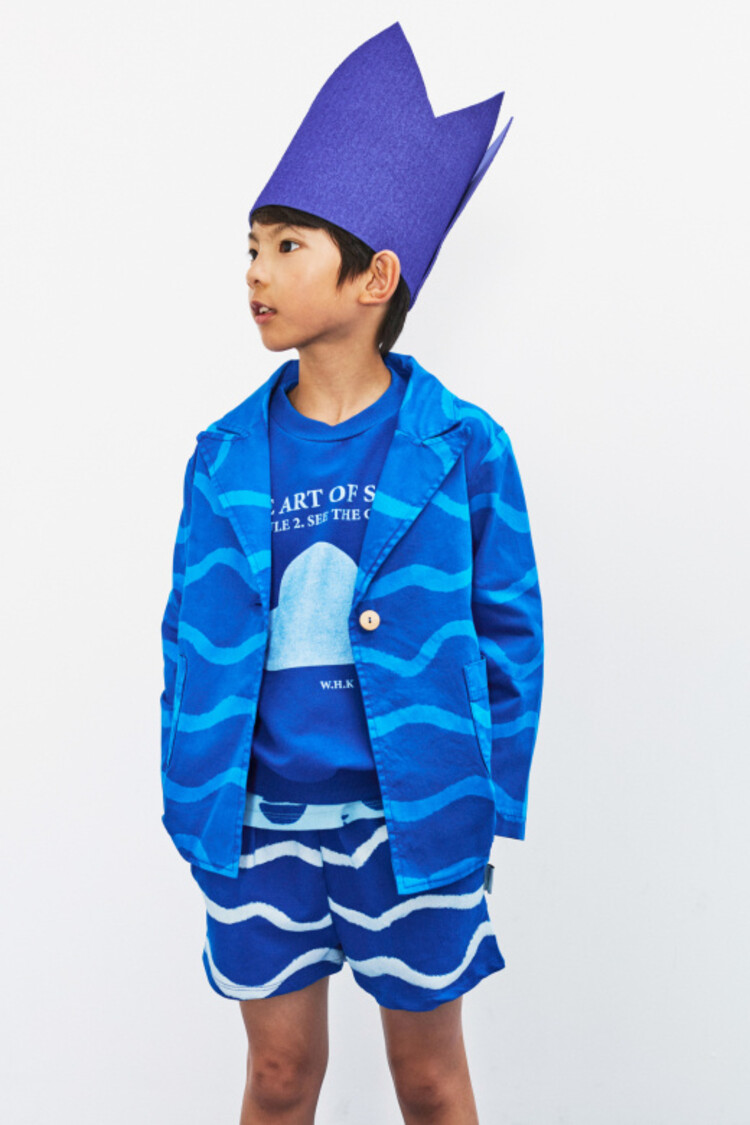 Weekend House Kids Waves Shorts - Nautical Blue