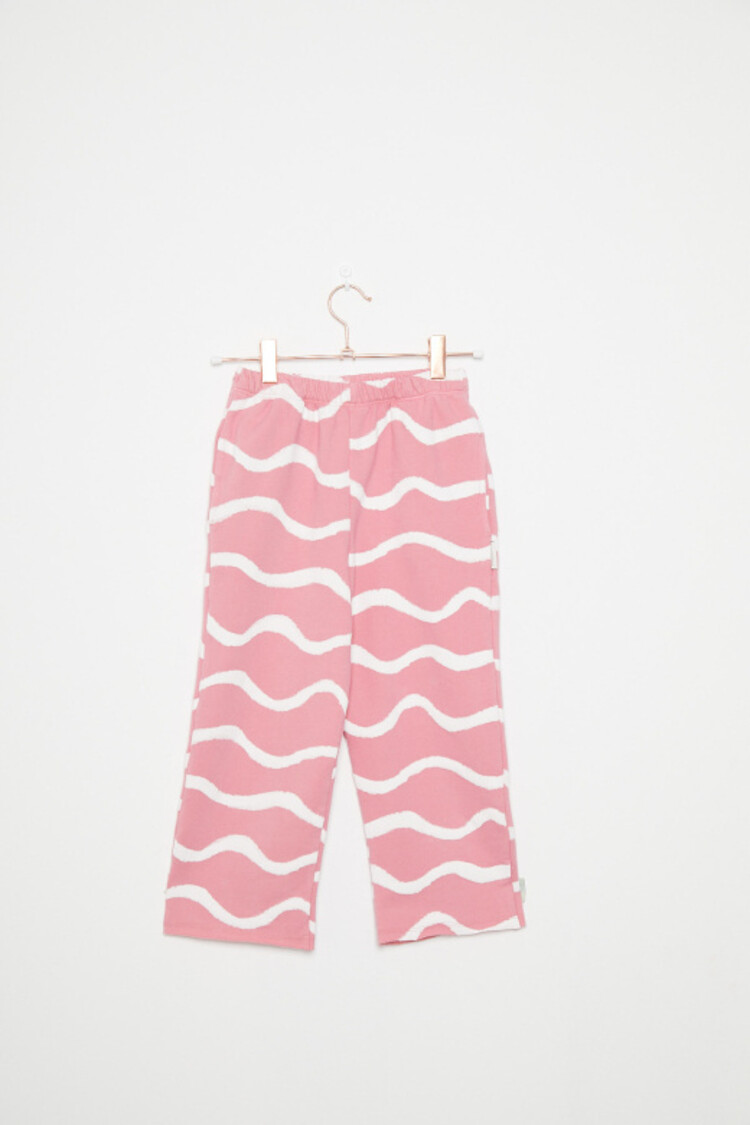 Weekend House Kids Waves Straight Sweatpants - Pink