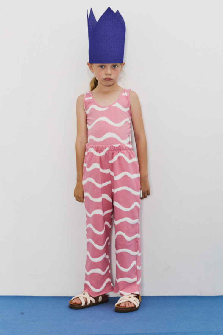Weekend House Kids Waves Straight Sweatpants - Pink
