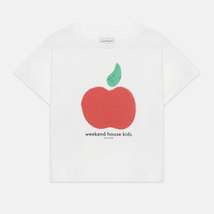 Weekend House Kids Apple Shape T-shirt - White