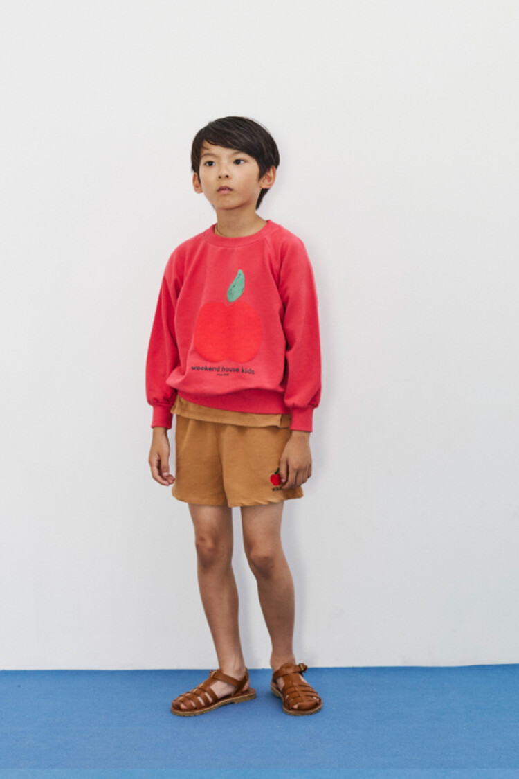 Weekend House Kids Apple Sweatshirt - Red