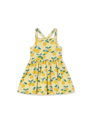Tiny Cottons Oranges Dress - Yellow/Blue