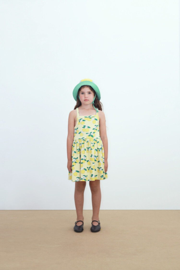 Tiny Cottons Oranges Dress - Yellow/Blue