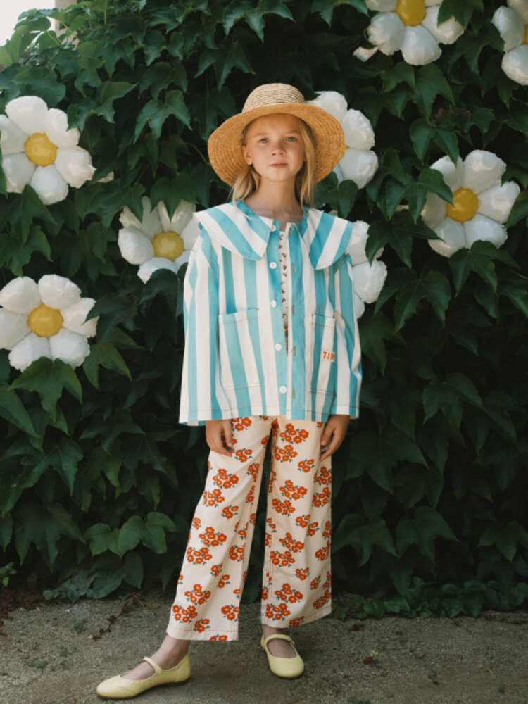 Tiny Cottons Blossoms Twill Jeans - Orange/White