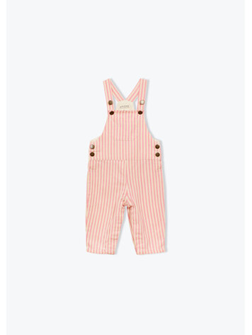Arsène & Les Pipelettes Salopette Bebe Rayures Transat - Rose