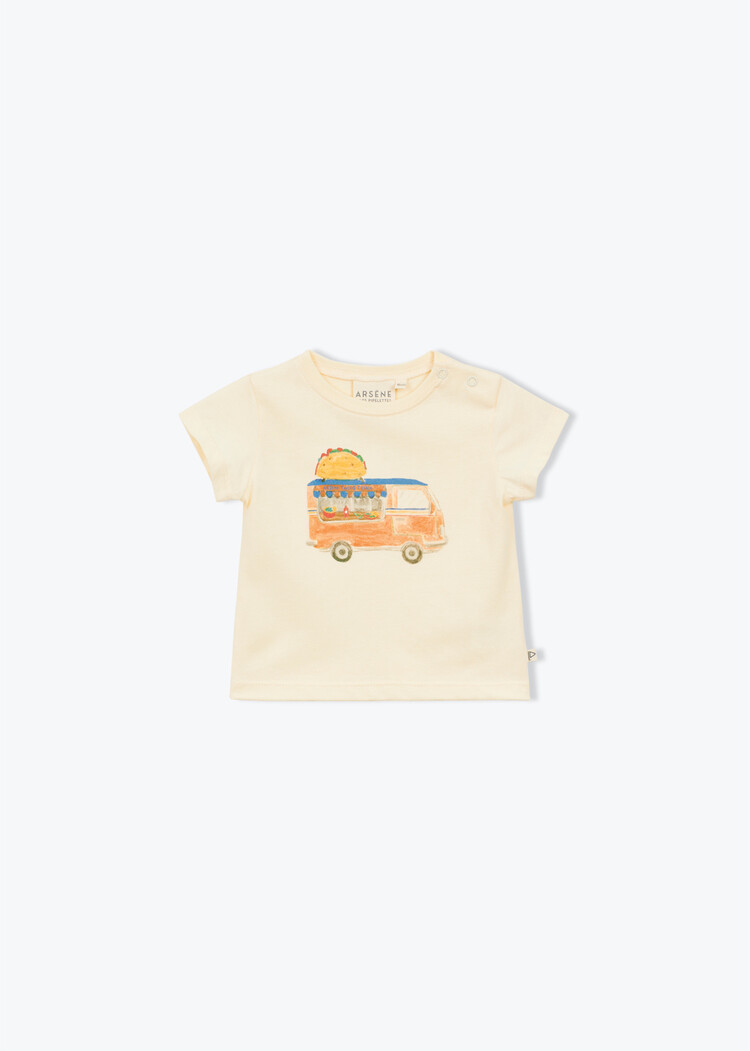 Arsène & Les Pipelettes T-shirt Bebe Tacos Truck - Ecru