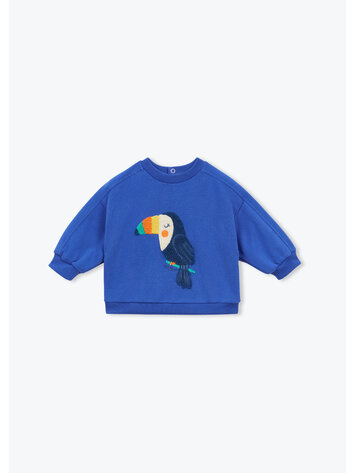Arsène & Les Pipelettes Sweat Bebe Toucan - Cobalt