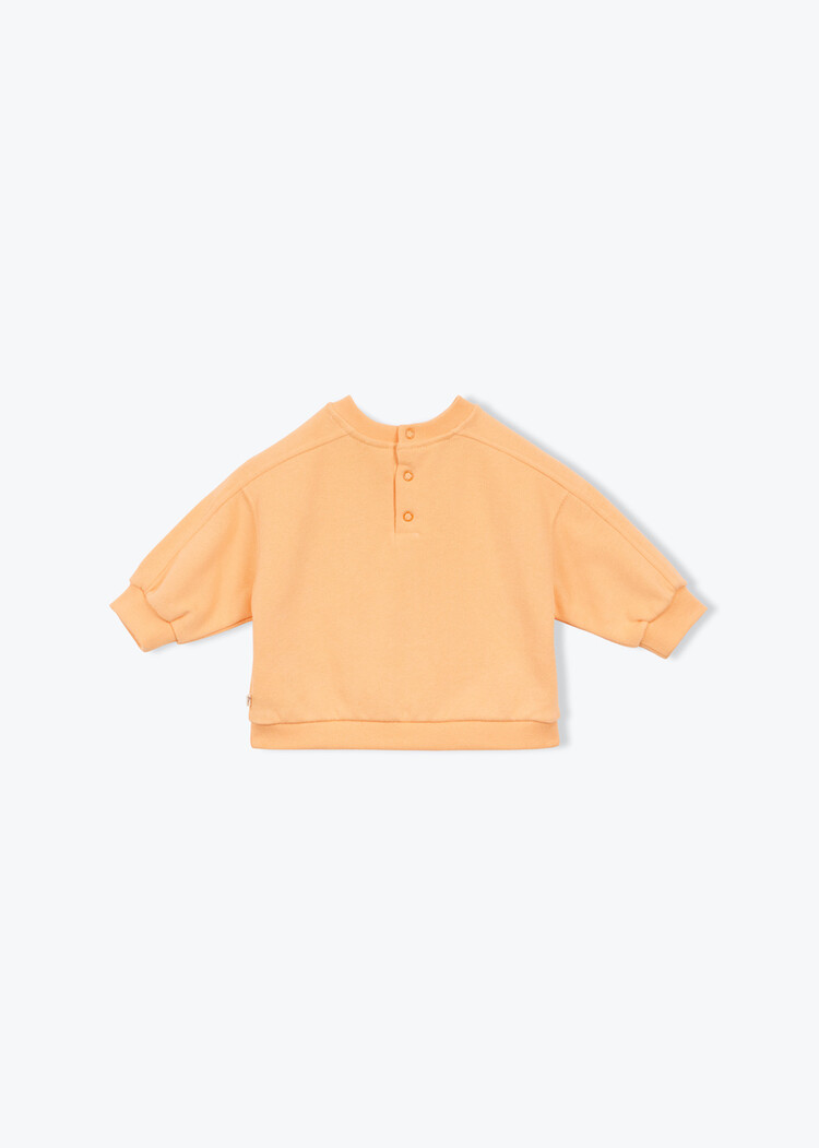 Arsène & Les Pipelettes Sweat Bebe Crevette Club - Apricot