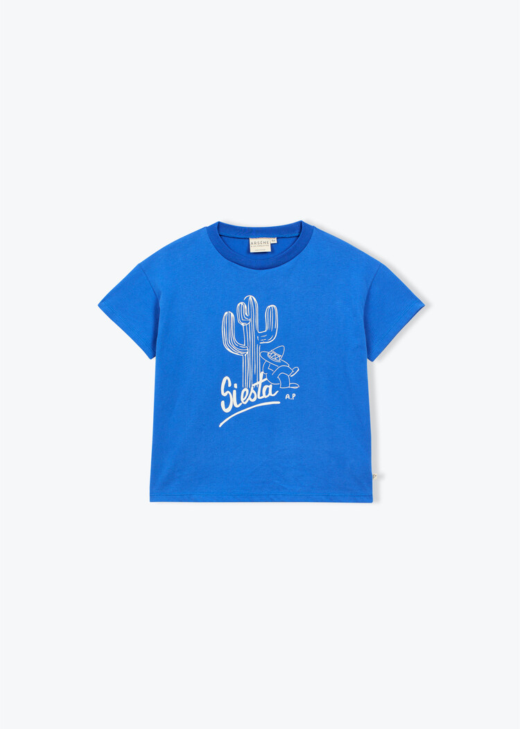 Arsène & Les Pipelettes T-shirt Siesta - Cobalt