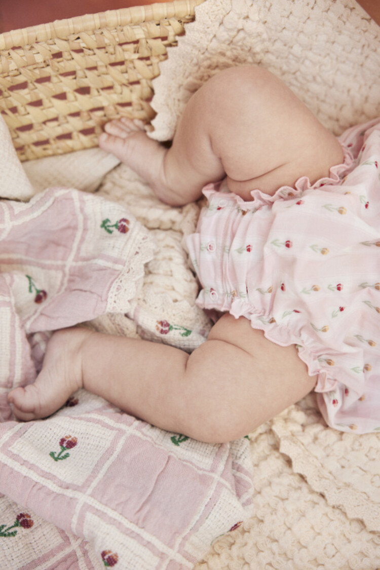 Bebe Organic Bella Romper - Tulip Checks