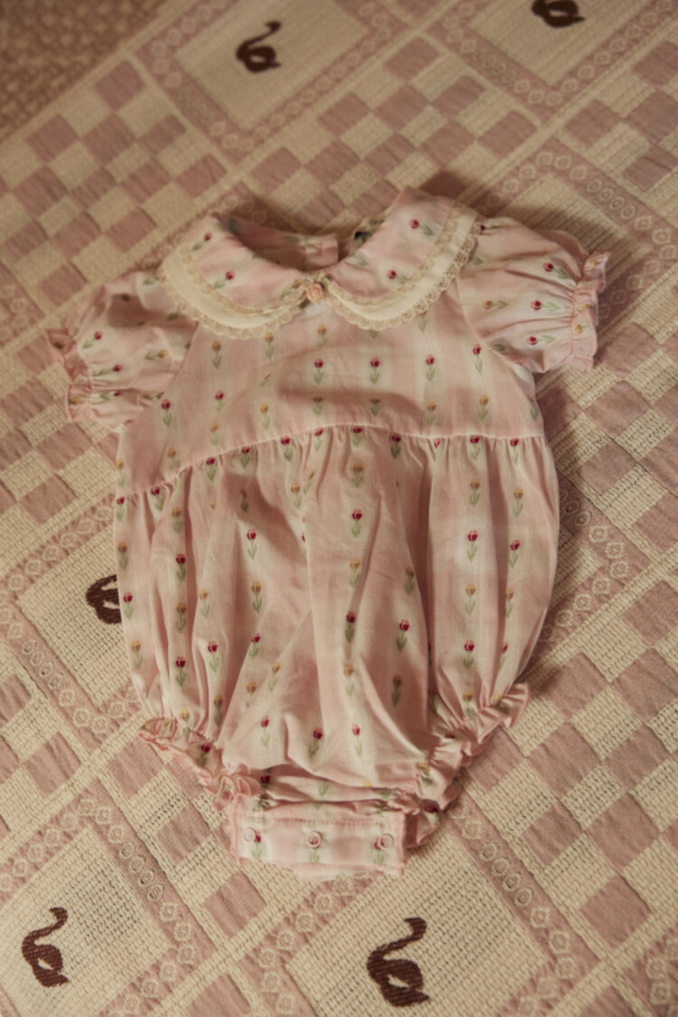 Bebe Organic Bella Romper - Tulip Checks