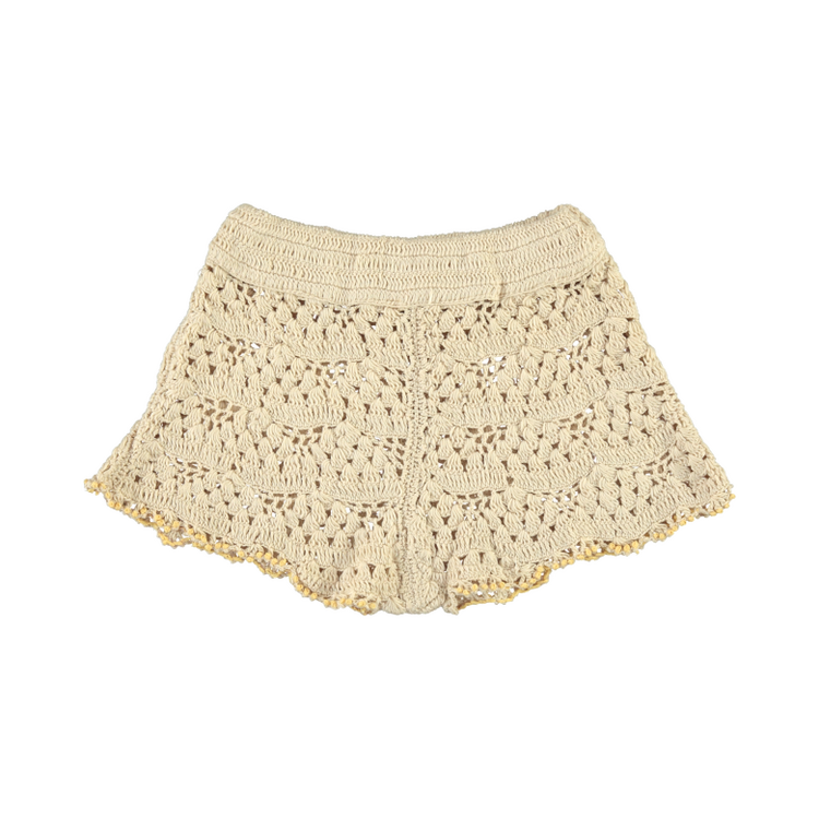 Bebe Organic Anais Crochet Short - Natural Crochet