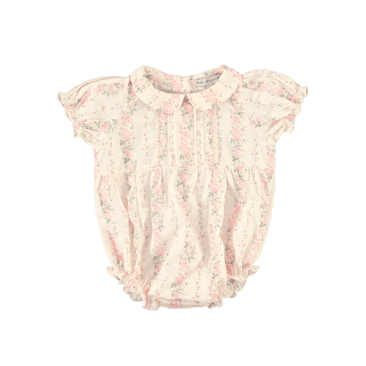 Bebe Organic Irene Romper - Floral Stripes