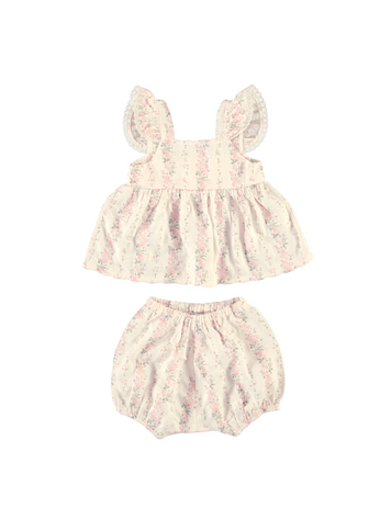 Bebe Organic Irene Baby Set - Floral Stripes