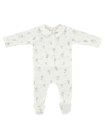 Bebe Organic Finn Collar Overall - Balloon Sky