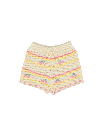 Bebe Organic Paloma Shorts - Cherry Stripe