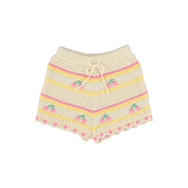 Bebe Organic Paloma Shorts - Cherry Stripe