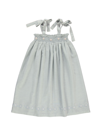 Bebe Organic Maya Dress - Cloud Blue