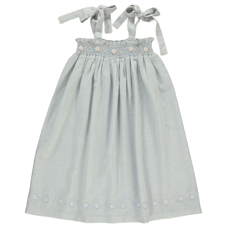 Bebe Organic Maya Dress - Cloud Blue
