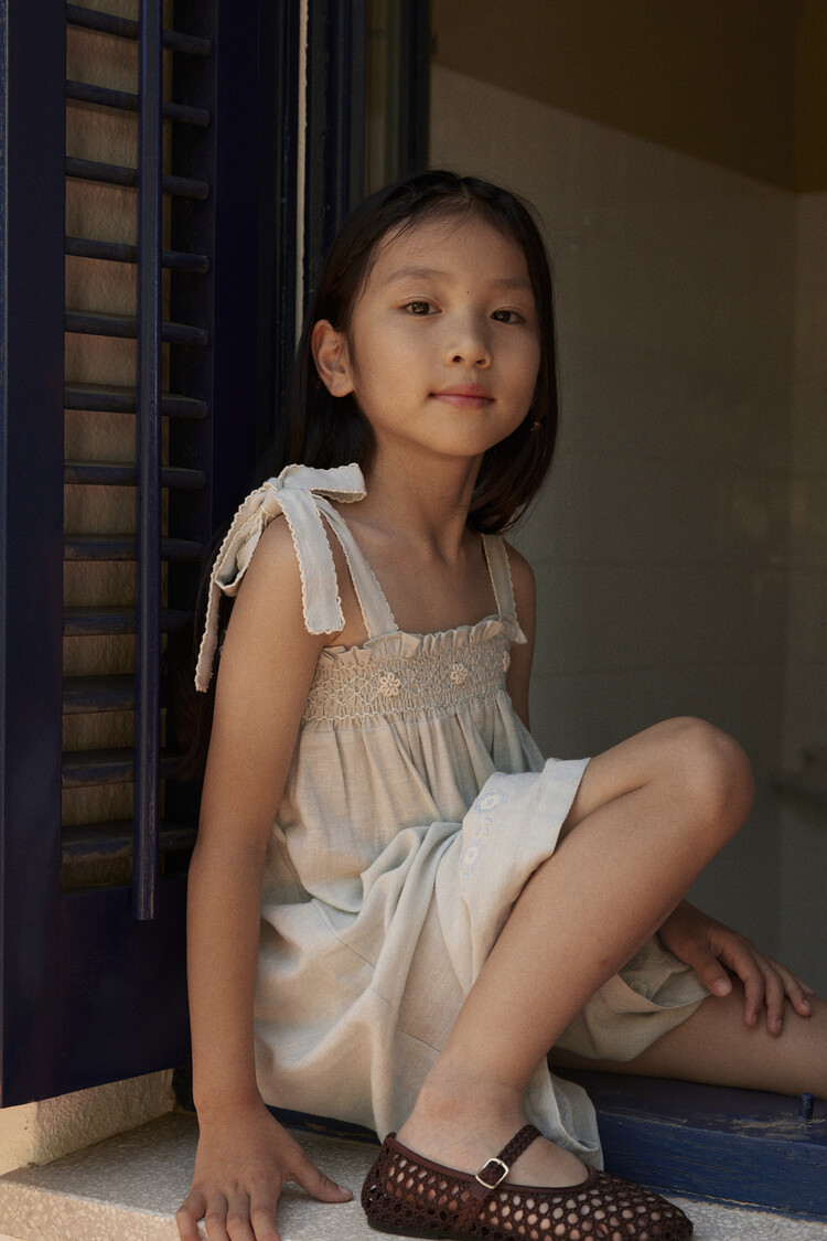 Bebe Organic Maya Dress - Cloud Blue