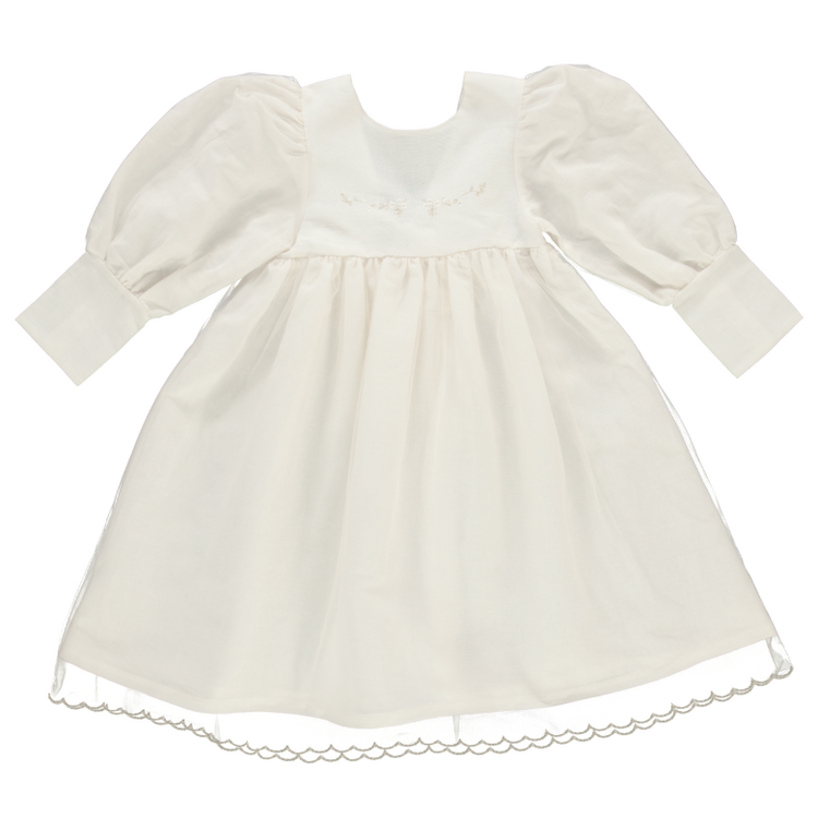 Bebe Organic Lou-Anne Dress - Embroidered Tulle