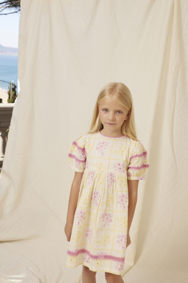 Bebe Organic Alba Dress - Patchwork Embroidery