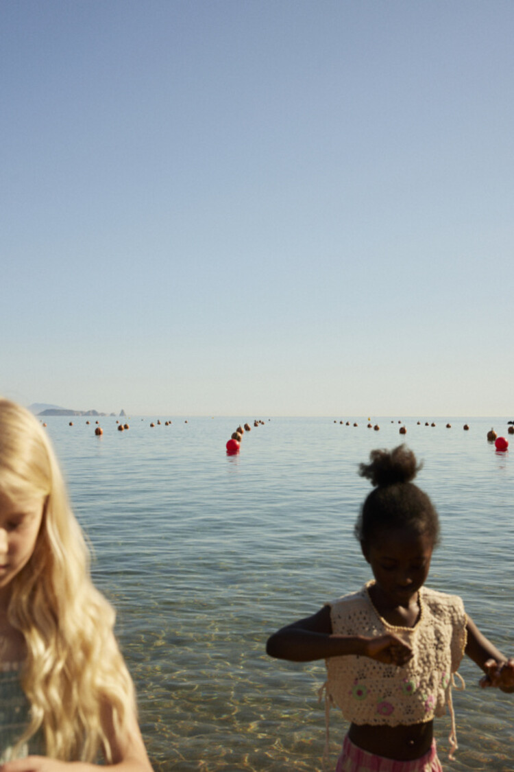 Bebe Organic Anais Crochet Vest - Natural Crochet