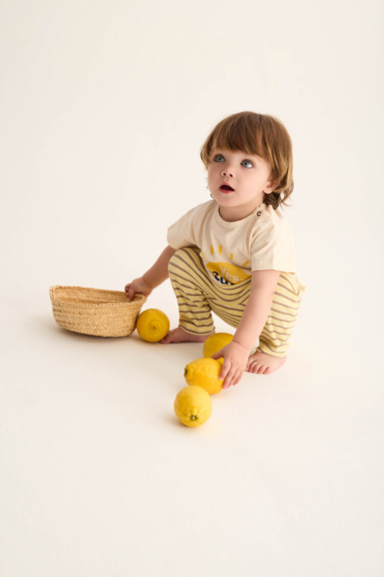 COZMO Jasper Striped Pants - Sand Yellow