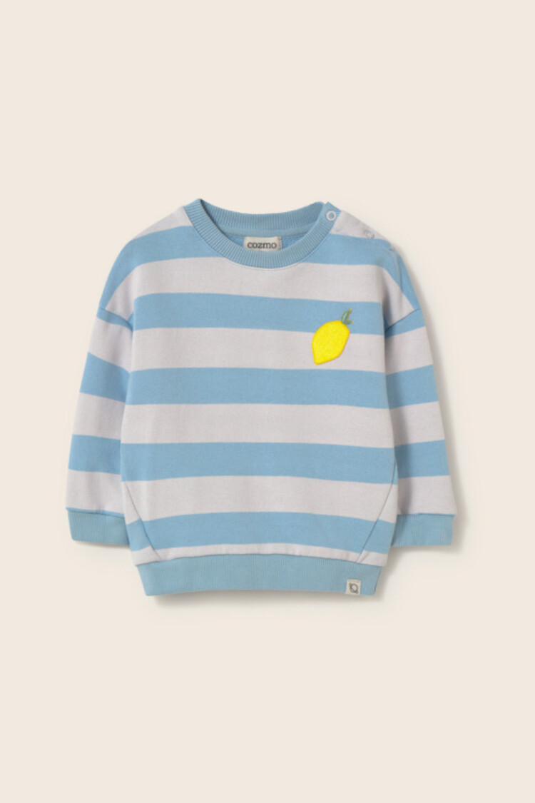 COZMO Kelly Striped Sweatshirt - Blue