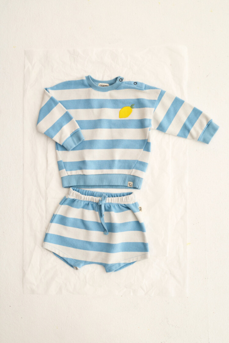 COZMO Kelly Striped Sweatshirt - Blue