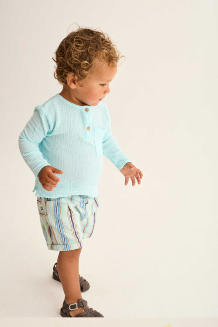 COZMO Roy Striped Shorts - Aqua
