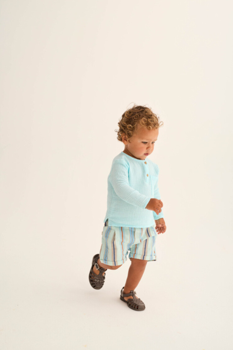 COZMO Roy Striped Shorts - Aqua