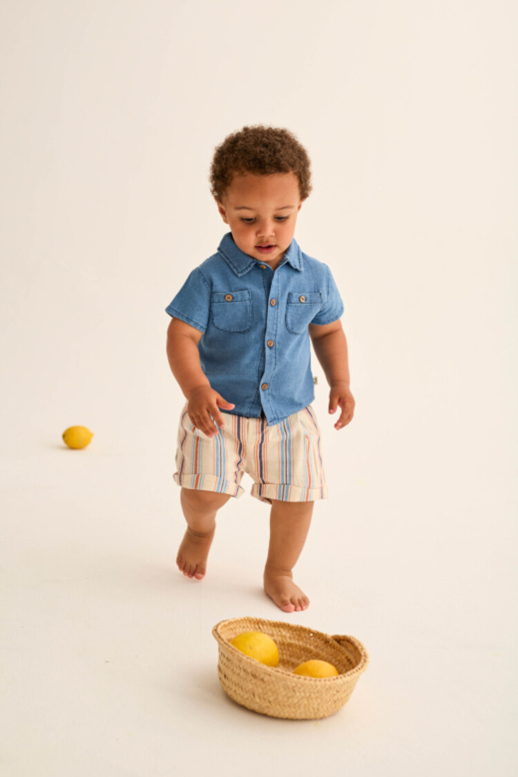 COZMO Roy Striped Shorts - Ivory