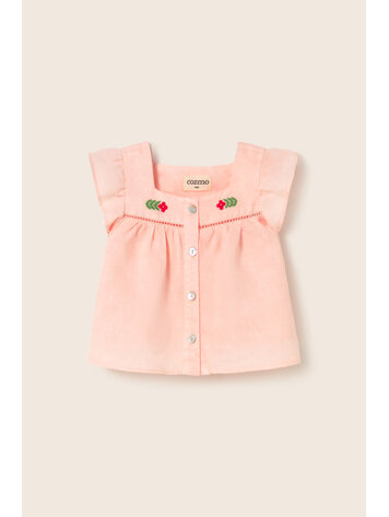 COZMO Vivi Linen Blouse - Cloud Pink